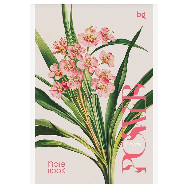 Блокнот А5 80л., на скрепке BG "Цветы"