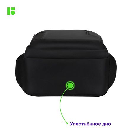 Рюкзак Berlingo City "Comfort black" 42*29*17см, 3 отделения, 3 кармана, отделение для ноутбука, эргономическая спинка 