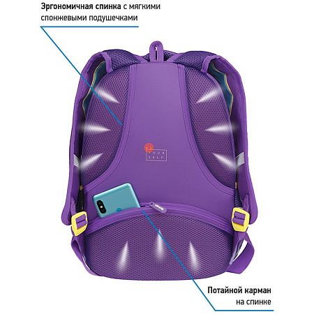 Рюкзак Berlingo Comfort "Fusion" 38*27*18см, 3 отделения, 3 кармана, эргономичная спинка 