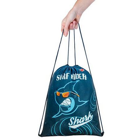 Мешок для обуви ПИФАГОР, 1 отделение, 42х34 см, "Shark attack", 271604 