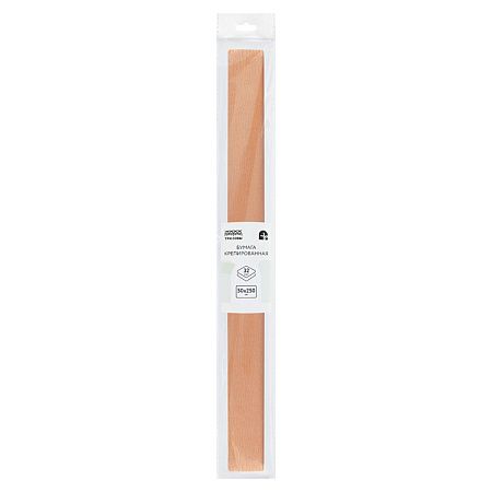 Бумага крепированная ТРИ СОВЫ, 50*250см, 32г/м2, персиковая, в рулоне, пакет с европодвесом
