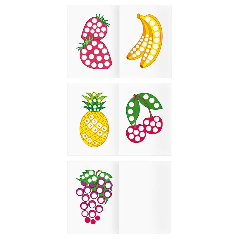 Раскраска пальчиковая А5, 8 стр., ТРИ СОВЫ "Рисуем пальчиками. Выпуск 2"