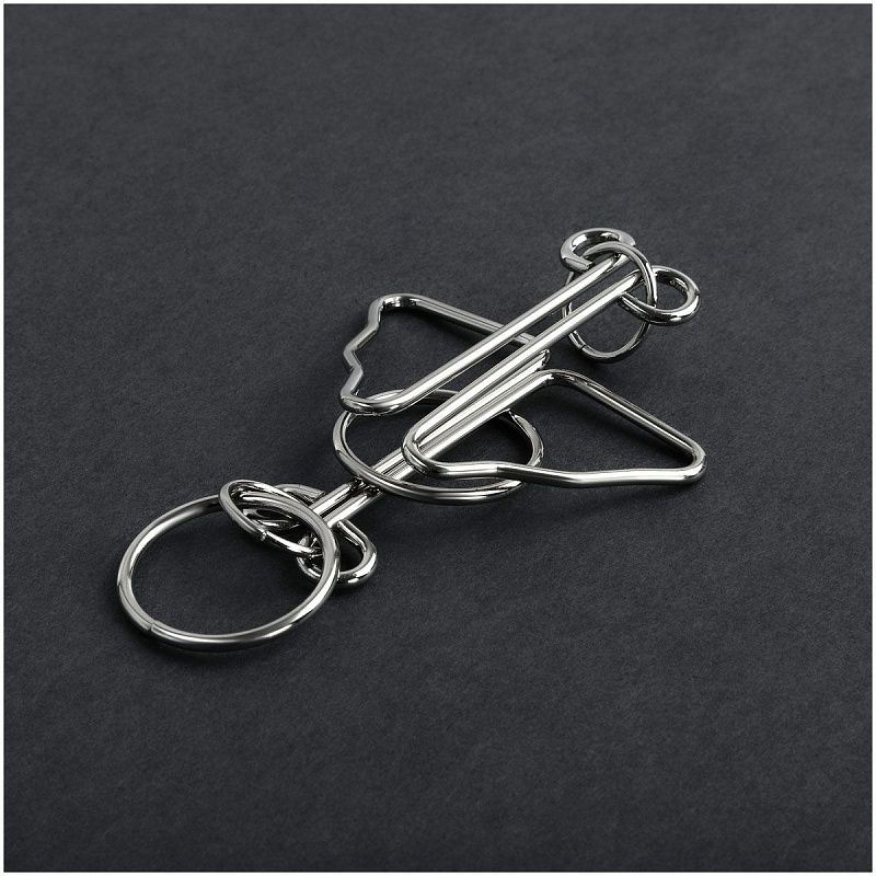 Головоломка металлическая средняя ТРИ СОВЫ, ассорти, 2 уровень сложности 