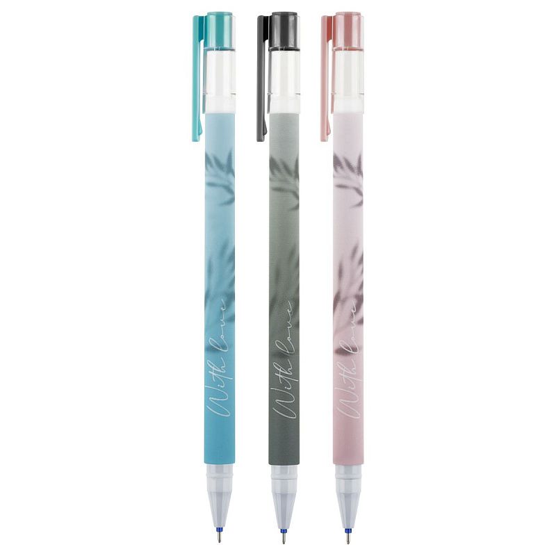 Ручка гелевая стираемая MESHU "Grace twigs" синяя, 0,5мм, корпус ассорти 