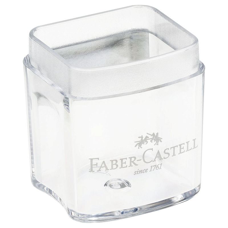 Точилка пластиковая Faber-Castell Mini box,1 отверстие, контейнер, ассорти, пастельные цвета 
