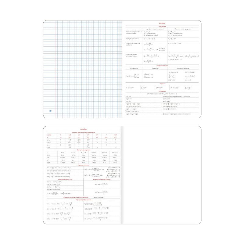 Тетрадь предметная 48л. Greenwich Line "Сolor black" - Алгебра, софт-тач ламинация, выборочный УФ-лак, 70г/м2