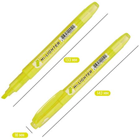 Текстовыделитель Crown "Multi Hi-Lighter" желтый, 1-4мм 