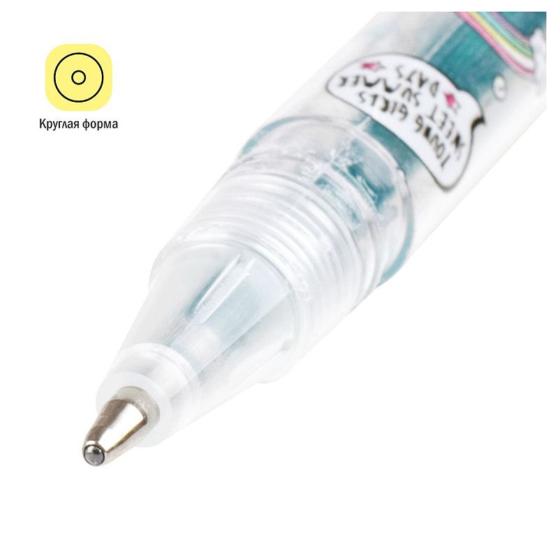 Набор гелевых ручек ArtSpace "Кот-сластена" 12цв., 1,0мм, с блестками, ПВХ чехол 