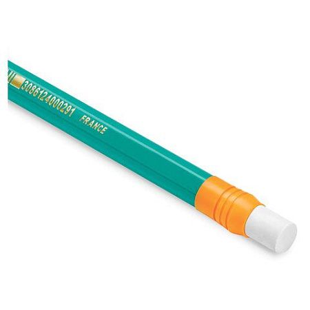 Карандаш чернографитный BIC, 1 шт., "Evolution", HB, с резинкой, пластиковый, корпус зеленый, заточенный, 8803323 
