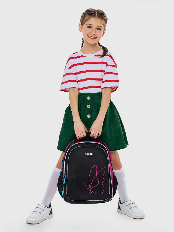 Рюкзак Först F-Cloud "Butterfly Harmony" 37*28,5*16,5см, 3 отделения, 3 кармана, анатомическая спинка 