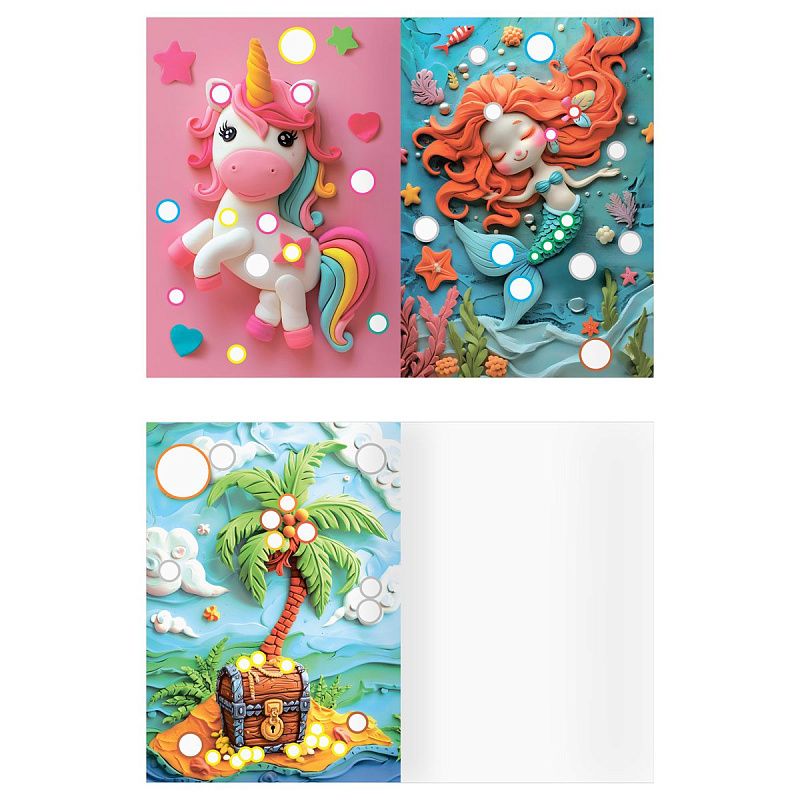 Раскраска пластилином А5, 8 стр., ТРИ СОВЫ "Выпуск №2"