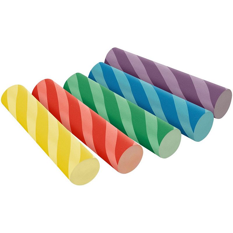 Мелки цветные для асфальта  Мульти-Пульти, с принтом, 20шт., 5цв., круглые, пластиковое ведро 