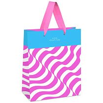 Пакет подарочный 18*23*10см MESHU "Fuchsia color Illusion", отд. фольгой, матовая ламинация Пакет подарочный 18*23*10см MESHU "Fuchsia color Illusion", отд. фольгой, матовая ламинация