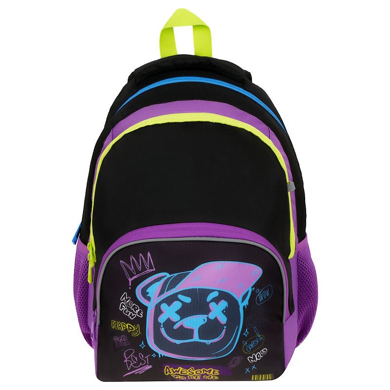 Рюкзак ArtSpace School "Fun", 40*28*18см, 2 отделения, 3 кармана, уплотн. спинка 