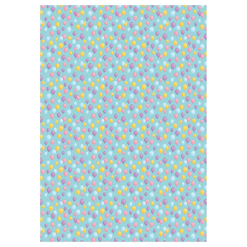 Упаковочная бумага глянц. 70*100см, MESHU "Birthday mood", 80 г/м2, ассорти, 5 дизайнов