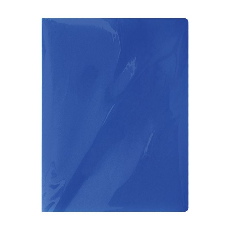 Папка с 10 вкладышами СТАММ А4, 9мм, 500мкм, пластик, синяя 