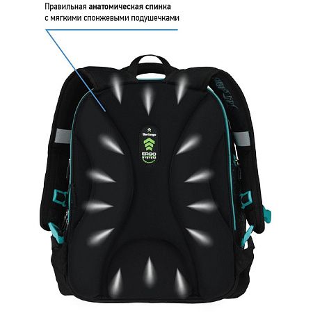 Ранец Berlingo Nova "Sea monster" 37*28*18см, 2 отделения, 2 кармана, анатомическая спинка 