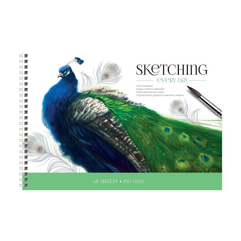 Альбом для рисования 48л., А4, на гребне BG "Stay magical", эконом