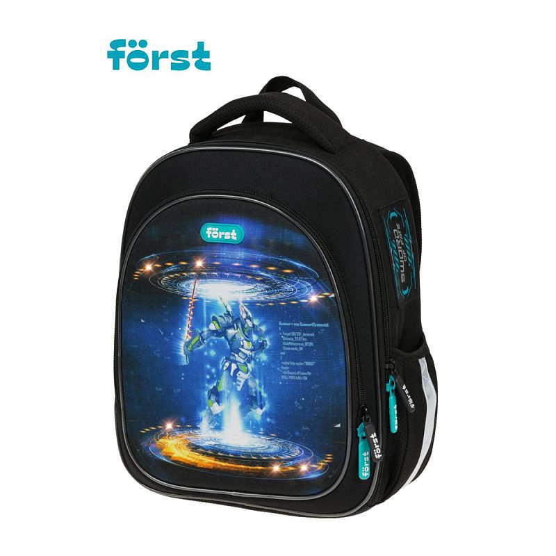 Ранец Först F-LIGHT "Neo future" 37*28*16см, 2 отделения, 2 кармана, анатомическая спинка 