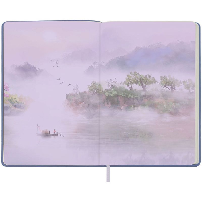 Записная книжка А5 80л. ЛАЙТ, кожзам, Greenwich Line "Sakura. Shadoof", с резинкой, тиснение фольгой, блок в линию