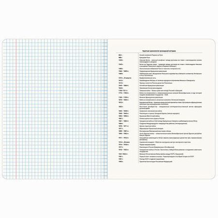 Тетрадь предметная МЕМЫ 48 л., TWIN-лак, ИСТОРИЯ, клетка, подсказ, BRAUBERG, 405103