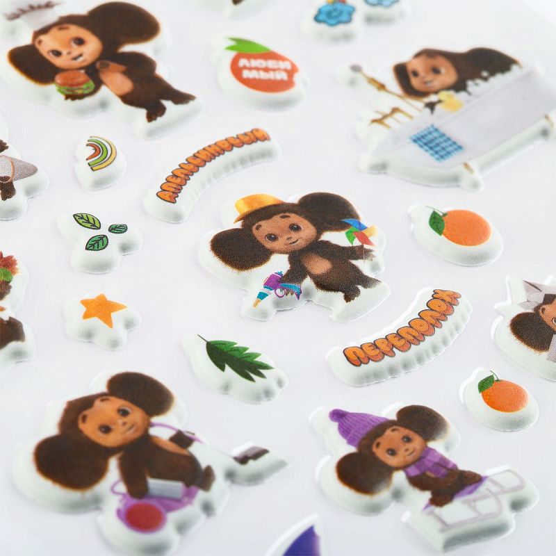 Наклейки объемные Мульти-Пульти "Чебанаклейки",  22*10см, пакет европодвес