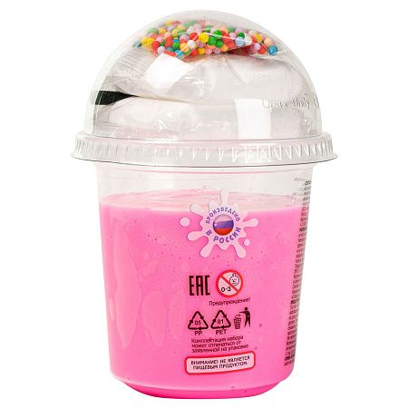 Слайм Slime Dessert "Milkshake" розовый/сиреневый, 320г., ассорти