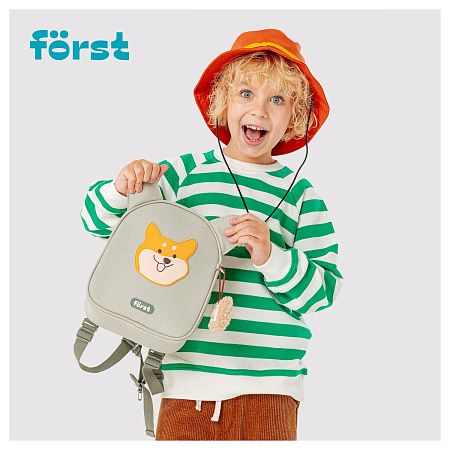 Рюкзак Först F-Kids "Cute corgi" 25*21*10см, 1 отделение, уплотненная спинка 