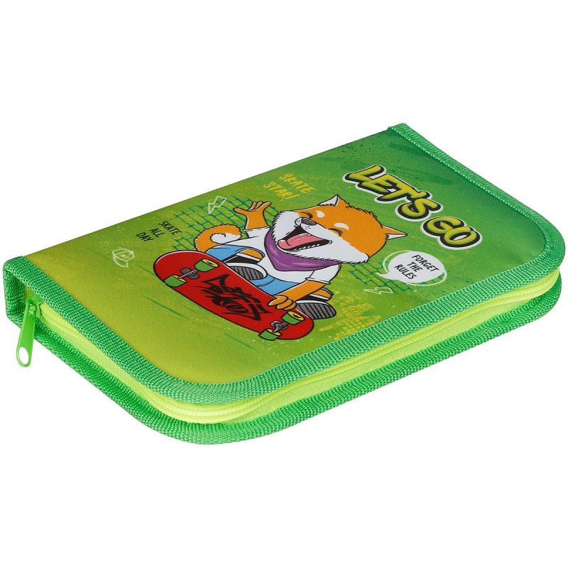 Пенал 1 отделение, 200*130 ArtSpace "Let's go", доп. секция, ткань 