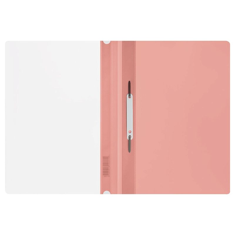 Папка-скоросшиватель пластик. СТАММ "Акцент" А4, 180мкм, коралловая с прозр. верхом 