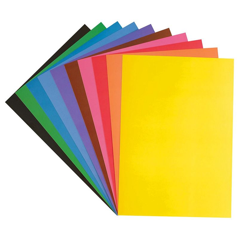 Картон цветной А4 двуст., Мульти-Пульти, 10л., 10цв., мелованный, в папке, "Чебурашка"