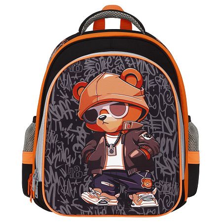 Ранец ArtSpace School Friend Light "Bear" 35*29*12см, 2 отделения, 2 кармана, анатомическая спинка 