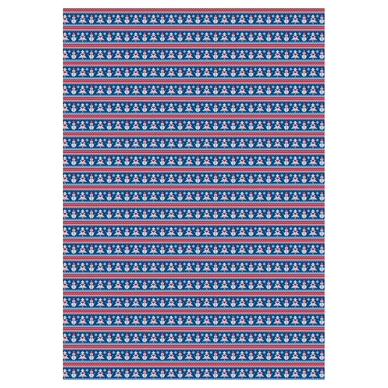 Упаковочная бумага глянц. 70*100см, MESHU "Nordic", 80 г/м2, ассорти, 5 дизайнов