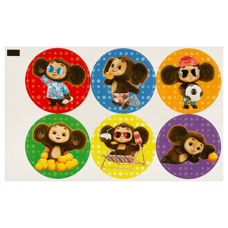 Краски пальчиковые классические с НАКЛЕЙКАМИ Мульти-Пульти "Чебурашка - Мои первые пальчиковые краски", 06 цветов, 210мл, для малышей, 1+, картон