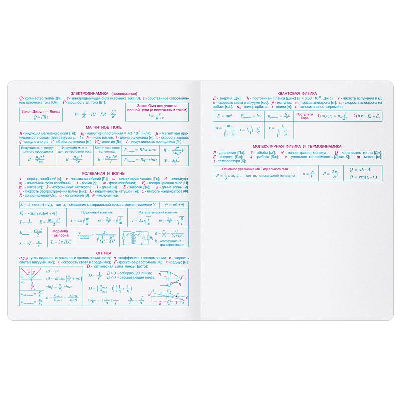 Тетрадь предметная 48л. BG "Крафт" - Физика, матовая ламинация