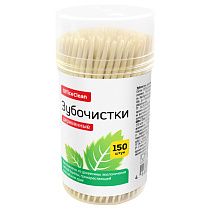 Зубочистки деревянные OfficeClean, 150шт., в баночке