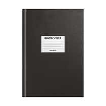 Книга учета OfficeSpace, А4, 96л., клетка, 200*290мм, бумвинил, цвет черный, блок офсетный, наклейка Книга учета OfficeSpace, А4, 96л., клетка, 200*290мм, бумвинил, цвет черный, блок офсетный, наклейка