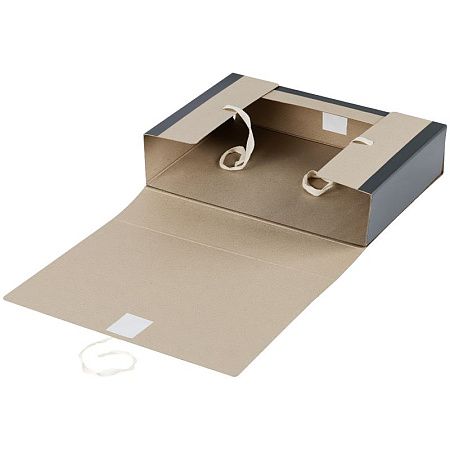 Папка архивная OfficeSpace, переплетный картон/бумвинил, с 4 завязками, ширина корешка 80мм 