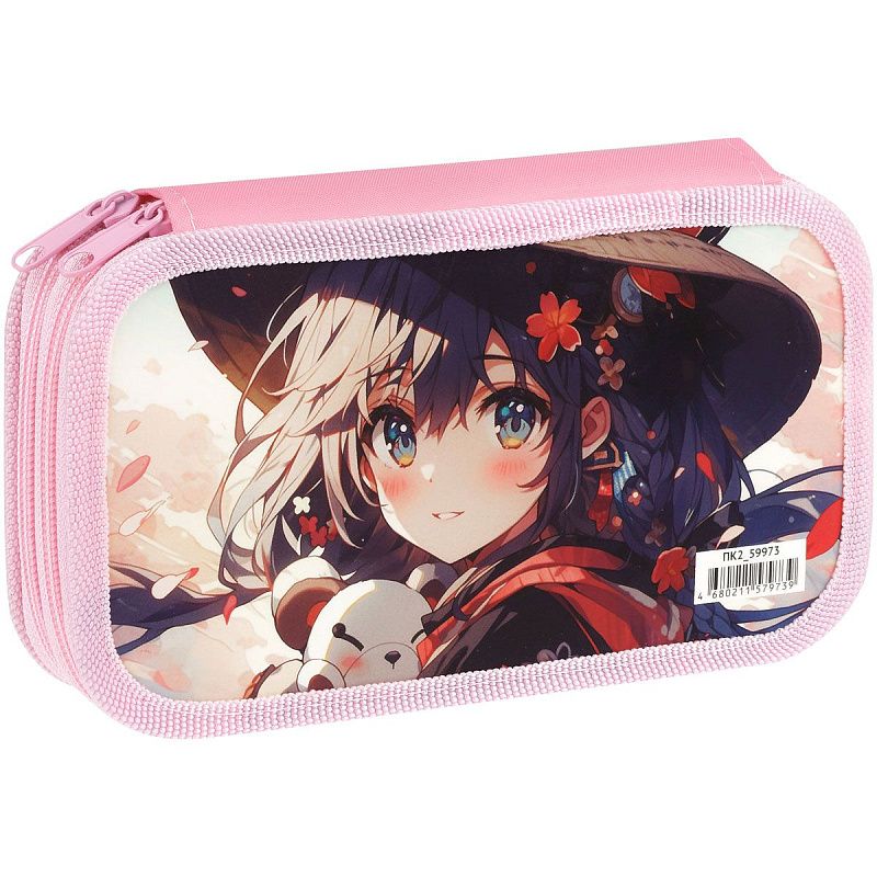 Пенал 2 отделения, 190*110 ArtSpace "Dreamer", ламинированный картон, софт-тач 