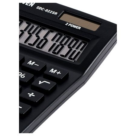 Калькулятор настольный Eleven SDC-022SR, 10 разрядов, двойное питание, 88*127*23мм, черный