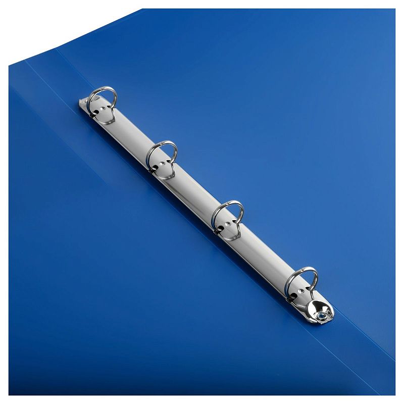 Папка на 4 кольцах OfficeSpace А3, 27мм, 800мкм, вертикальная, пластик, синяя 