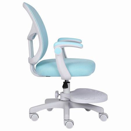Кресло детское с подставкой для ног BRABIX "Toy MG-205", сетка/ткань TW, голубое, 533152