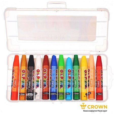 Пастель масляная Crown "ArtStory", 12 цветов, пласт. упаковка