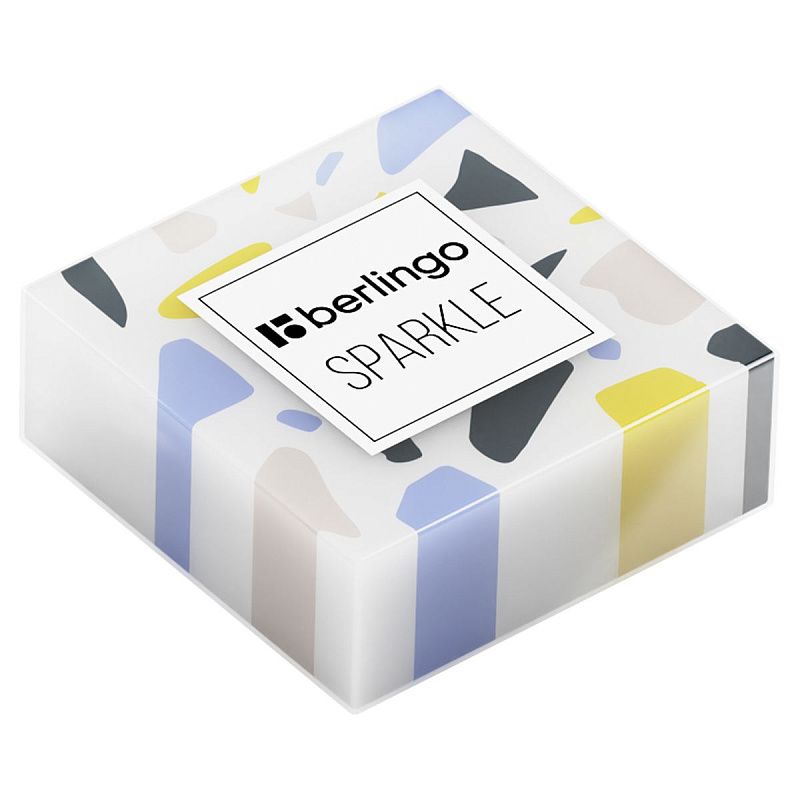 Ластик Berlingo "Sparkle", прямоугольный, цвета ассорти, 34*34*12мм 