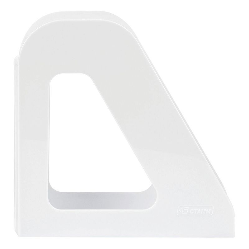 Лоток для бумаг вертикальный СТАММ "Фаворит", белый, ширина 90мм