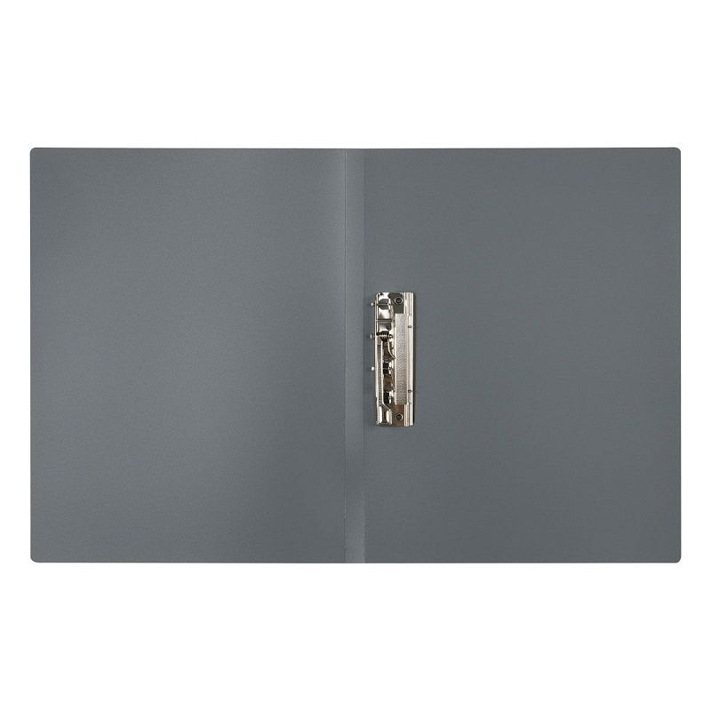 Папка с боковым зажимом СТАММ А4, 14мм, 500мкм, пластик, серая 