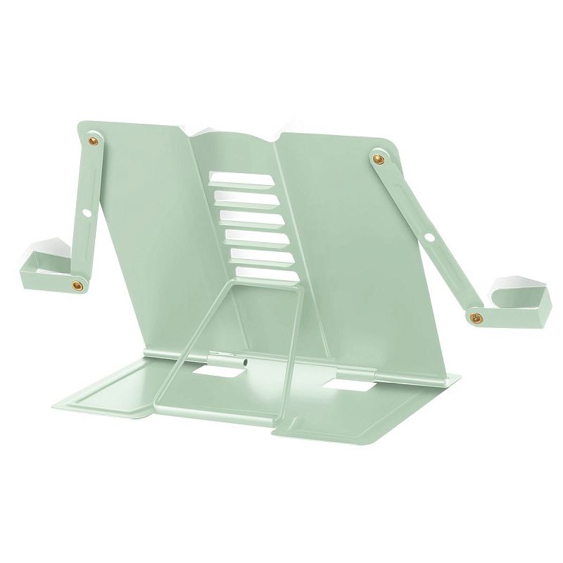 Подставка для книг СТАММ, металлическая, регулируемый угол наклона, с держателем, "Гуси" 