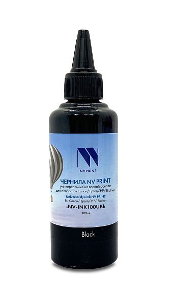 Чернила совм. NV Print универсальные на водной основе для Сanon, Epson, НР, Brother (100 ml) Black совместимые
