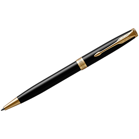 Ручка шариковая Parker "Sonnet Black Lacquer GT" черная, 1,0мм, поворот., подарочная упаковка