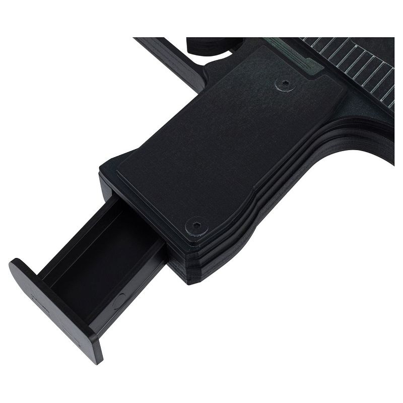 Пистолет деревянный ТРИ СОВЫ Desert Eagle, серия легендарный, "Пламя", подложка ХДФ с европодвесом, термоусадка 